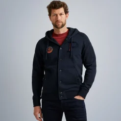 PME Legend Tops*Button Jacket Jacquard Interlock Blue