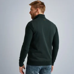 PME Legend Tops*Cardigan In A Material Mix Green