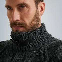 PME Legend Tops*Cardigan In A Wool Blend Grey