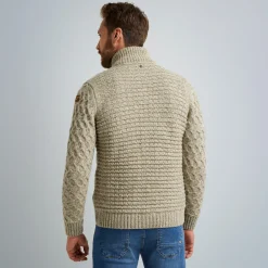 PME Legend Tops*Cardigan In Wool Blend Grey