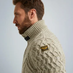 PME Legend Tops*Cardigan In Wool Blend Grey