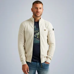 PME Legend Tops*Cardigan With Zipper Beige