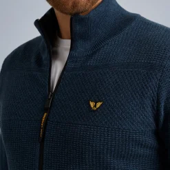 PME Legend Tops*Cardigan With Zipper Blue