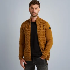 PME Legend Tops*Cardigan With Zipper Closure Brown