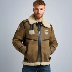 PME Legend Jackets*Ceptor Leather Jacket Kaki