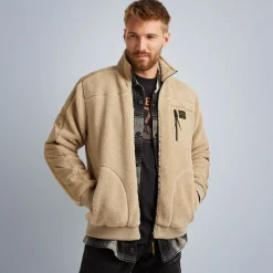 PME Legend Tops*Fleece Jacket In Sherpa Brown