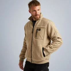 PME Legend Tops*Fleece Jacket In Sherpa Brown