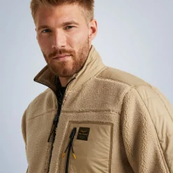 PME Legend Tops*Fleece Jacket In Sherpa Brown