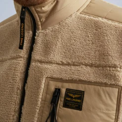 PME Legend Tops*Fleece Jacket In Sherpa Brown
