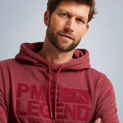 PME Legend Tops*Hoodie In Terry Fabric Red