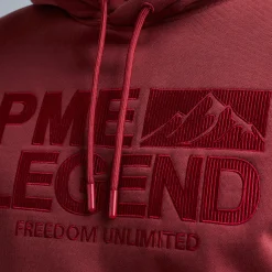PME Legend Tops*Hoodie In Terry Fabric Red