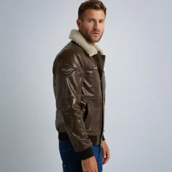 PME Legend Jackets*Hudson Leather Jacket Brown