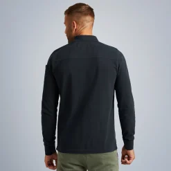 PME Legend Tops*Polo Shirt With Long Sleeves Blue