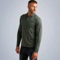 PME Legend Tops*Polo Shirt With Long Sleeves Green