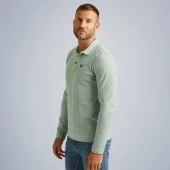 PME Legend Tops*Polo Shirt With Long Sleeves Green