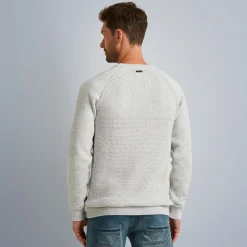 PME Legend Tops*Pullover In A Material Mix Beige
