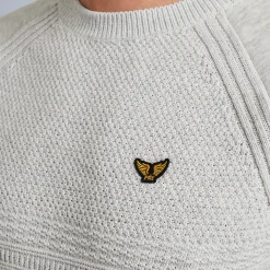 PME Legend Tops*Pullover In A Material Mix Beige
