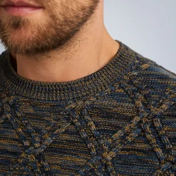PME Legend Tops*Pullover In Mouline Yarn Blue
