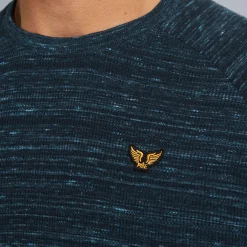 PME Legend Tops*Pullover In Waffle Jersey Blue