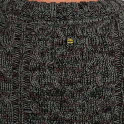 PME Legend Tops*Pullover With Cable Pattern Grey