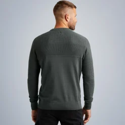 PME Legend Tops*Pullover With Different Structures Green