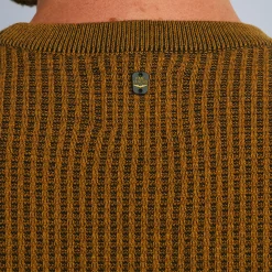 PME Legend Tops*Pullover With Different Textures Brown