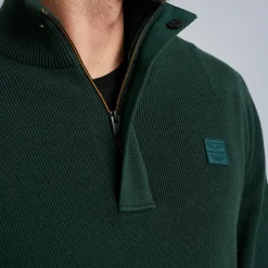 PME Legend Tops*Pullover With Half Zipper Green
