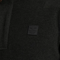 PME Legend Tops*Pullover With Half Zipper Grey