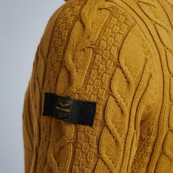PME Legend Tops*Pullover With Half Zipper Brown