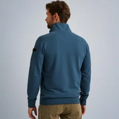 PME Legend Tops*Pullover With Half Zipper Blue