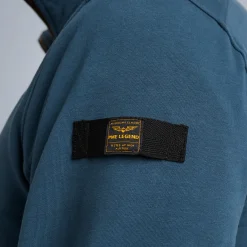 PME Legend Tops*Pullover With Half Zipper Blue