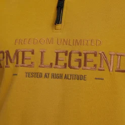 PME Legend Tops*Pullover With Half Zipper Brown
