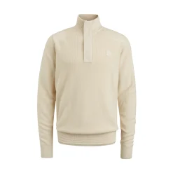 PME Legend Tops*Pullover With Half Zipper Beige