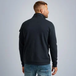 PME Legend Tops*Pullover With Half Zipper Blue
