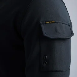 PME Legend Tops*Pullover With Half Zipper Blue