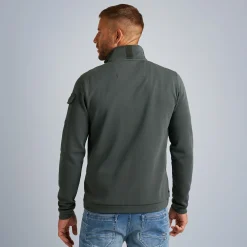 PME Legend Tops*Pullover With Half Zipper Green