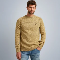 PME Legend Tops*Pullover With Raglan Sleeves Brown
