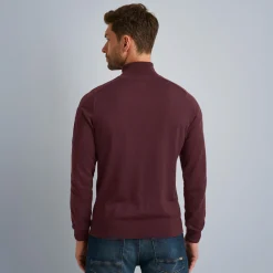 PME Legend Tops*Pullover With Stand-Up Collar Brown