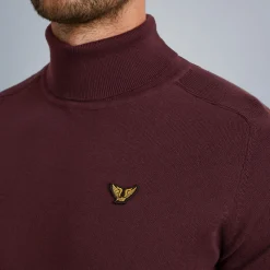 PME Legend Tops*Pullover With Stand-Up Collar Brown