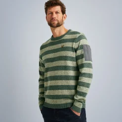 PME Legend Tops*Pullover With Stripe Pattern Green