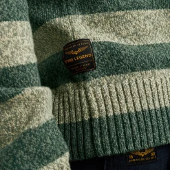 PME Legend Tops*Pullover With Stripe Pattern Green