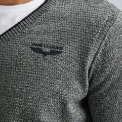 PME Legend Tops*Pullover With V-Neck Blue