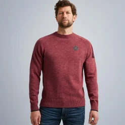 PME Legend Tops*R-Neck Space Dye Knit Red