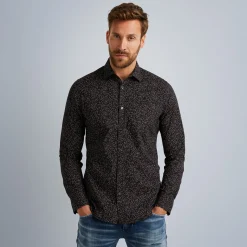 PME Legend Tops*Shirt In Poplin With Stretch Grey
