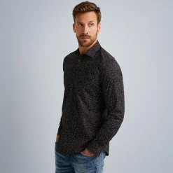 PME Legend Tops*Shirt In Poplin With Stretch Grey
