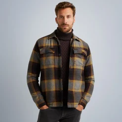 PME Legend Tops*Shirt Jacket With Check Pattern Brown