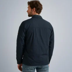 PME Legend Tops*Shirt Jacket With Rib Structure Blue