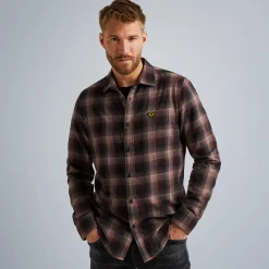 PME Legend Tops*Shirt With Check Pattern Brown