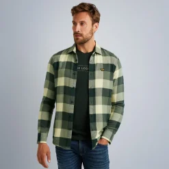 PME Legend Tops*Shirt With Check Pattern Green