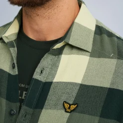 PME Legend Tops*Shirt With Check Pattern Green